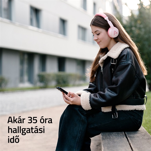 LAMAX BaseKid1 Bluetooth rózsaszín gyerek fejhallgató