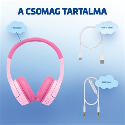 LAMAX BaseKid1 Bluetooth rózsaszín gyerek fejhallgató