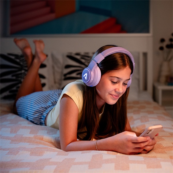 LAMAX GlowKid1 Bluetooth rózsaszín gyerek fejhallgató