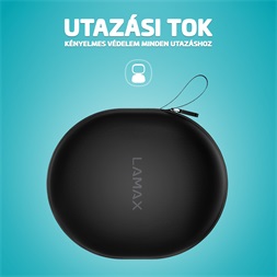 LAMAX HighComfort2 ANC aktív zajszűrős Bluetooth fekete fejhallgató