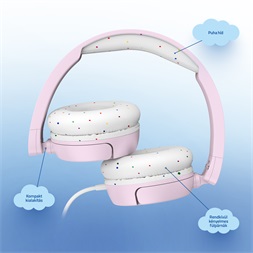 LAMAX SoundKid1 vezetékes rózsaszín gyerek fejhallgató