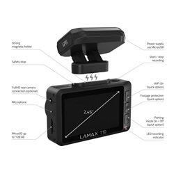 LAMAX T10 4K GPS autós menetrögzítő kamera