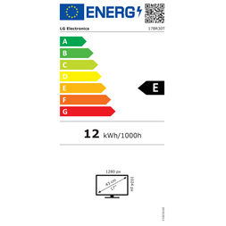LG 17" 17BR30T-B SXGA TN VGA/USB fekete érintőképernyős monitor