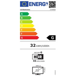 LG 27" 27UP650-W UHD IPS HDMI/DP monitor