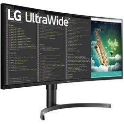 LG 35" 35WN75C-B QHD VA 100Hz HDR10 ívelt kijelzős monitor