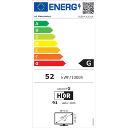LG 42" OLED42C51LA 4K UHD AI Smart Gamer OLED evo TV