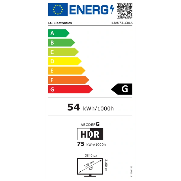 LG 43" 43AU731C0LA 4K UHD Smart TV