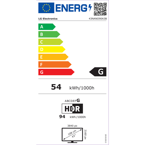 LG 43" 43NANO90A3B 4K UHD AI Smart NanoCell TV