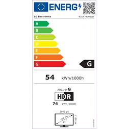 LG 43" 43UA74003LB 4K UHD AI Smart TV (Újracsomagolt)