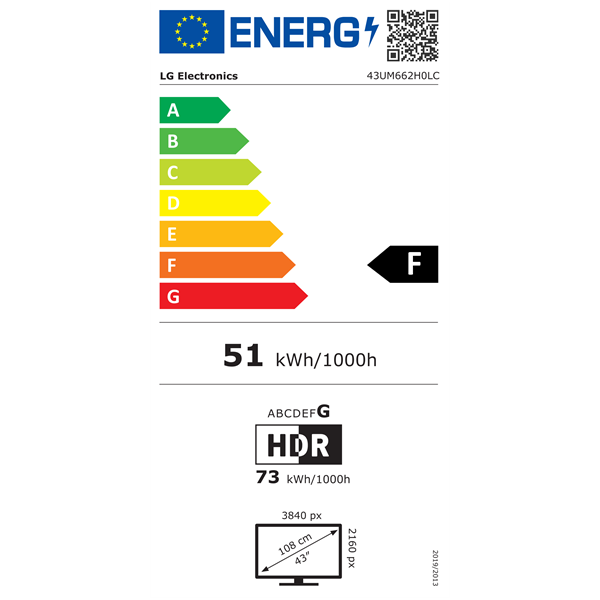 LG 43" 43UM662H0LC 4K UHD Smart Hotel TV (Újszerű)