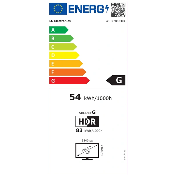 LG 43" 43UR78003LK 4K UHD Smart LED TV (Újszerű)