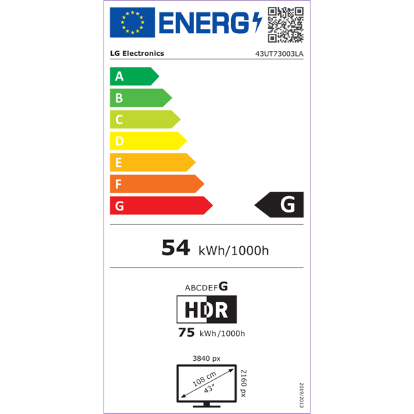 LG 43" 43UT73003LA 4K UHD AI Smart TV