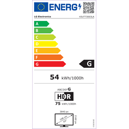 LG 43" 43UT73003LA 4K UHD AI Smart TV