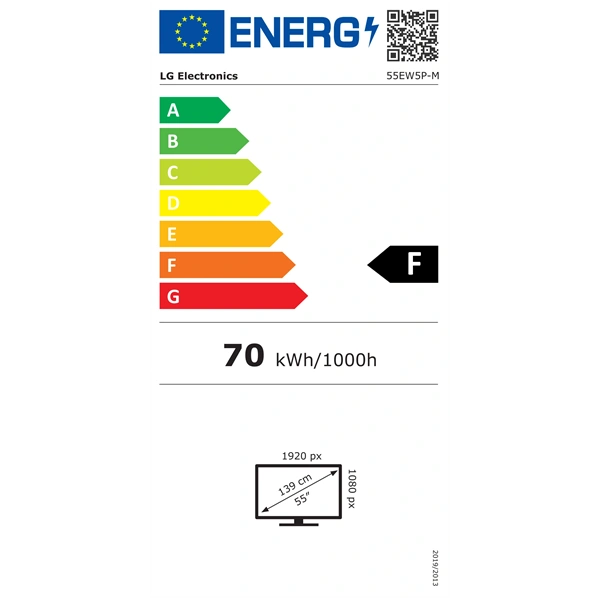 LG 55" 55EW5P-M FHD OLED LFD kijelző