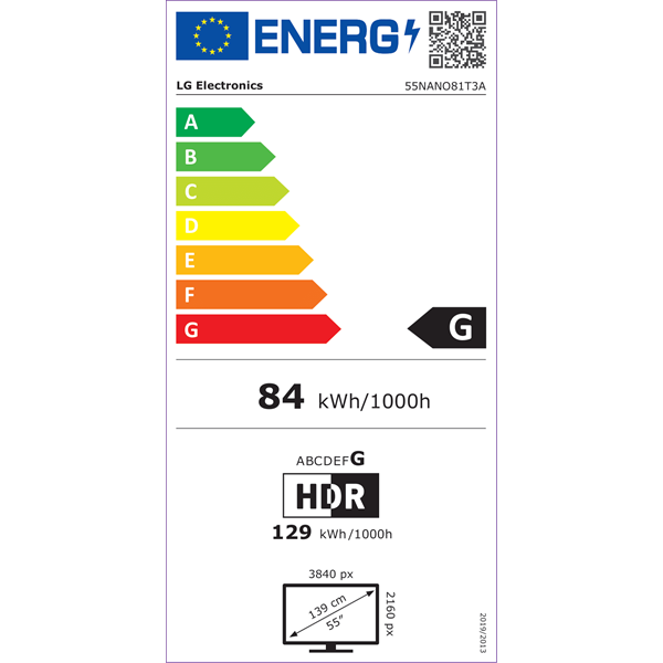 LG 55" 55NANO81T3A 4K UHD HDR Smart NanoCell TV