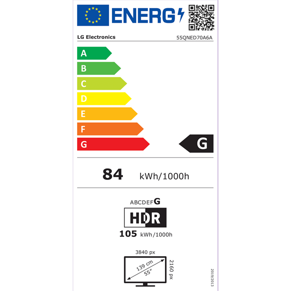 LG 55" 55QNED70A6A 4K UHD AI Smart QNED TV