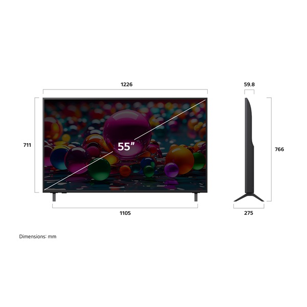 LG 55" 55UA75003LA 4K UHD AI Smart TV
