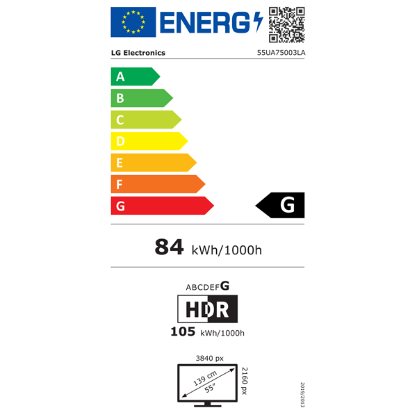 LG 55" 55UA75003LA 4K UHD AI Smart TV