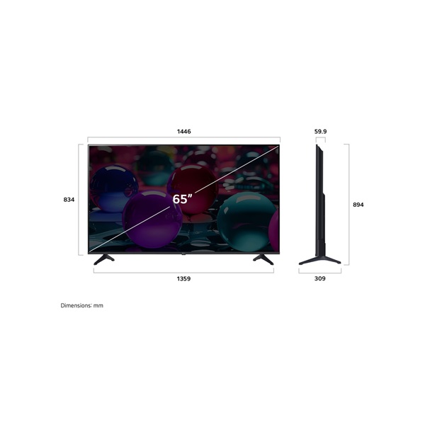 LG 65" 65UA73006LA 4K UHD AI Smart LED TV (Újracsomagolt)