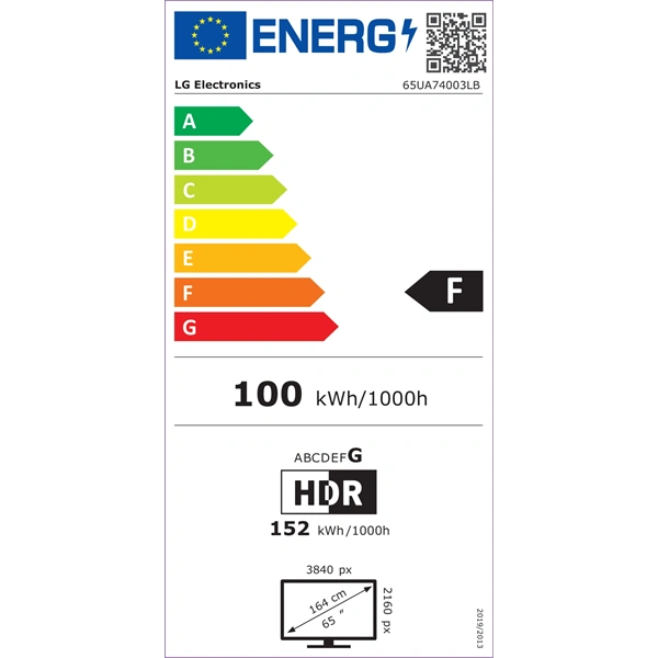 LG 65" 65UA74003LB 4K UHD AI Smart TV