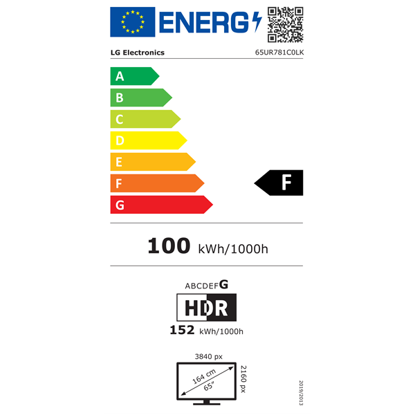 LG 65" 65UR781C0LK 4K UHD Smart LED TV (Újracsomagolt)