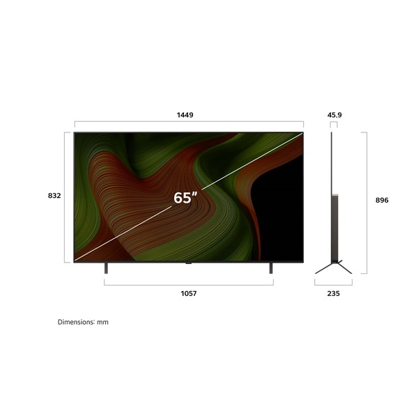 LG 65" OLED65B53LA 4K UHD AI Smart Gamer OLED TV