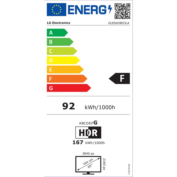 LG 65" OLED65B53LA 4K UHD AI Smart Gamer OLED TV