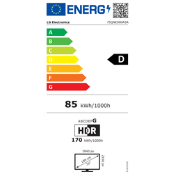 LG 75" 75QNED80A3A 4K UHD AI Smart QNED TV