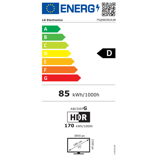 LG 75" 75QNED82A3B 4K UHD AI Smart QNED TV