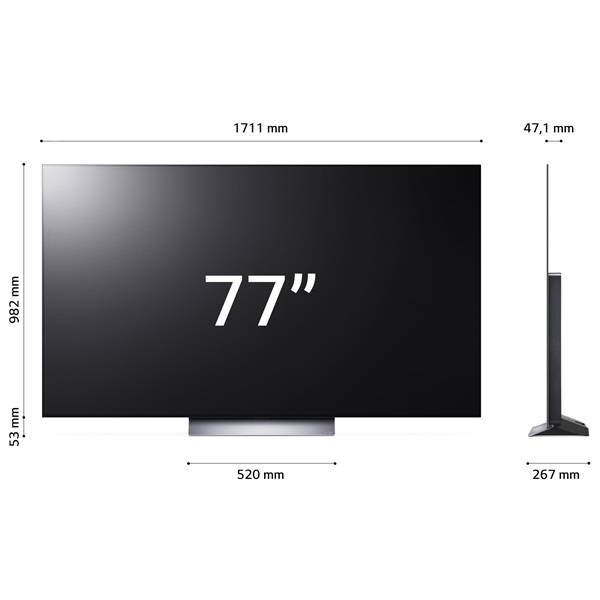 LG 77" OLED77C31LA 4K UHD Smart OLED evo TV