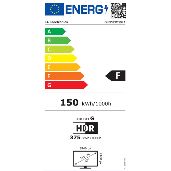 LG 83" OLED83M59LA 4K UHD AI Smart OLED evo TV