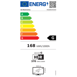 LG 85" 85QNED93A6A 4K UHD AI Smart Gamer QNED evo MiniLED TV