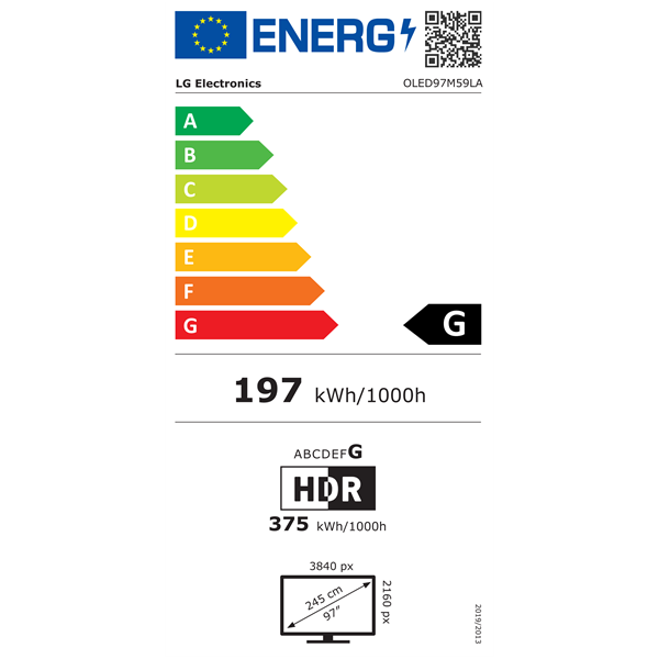 LG 97" OLED97M59LA 4K UHD AI Smart OLED evo TV