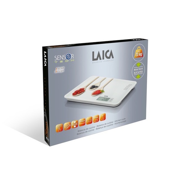 Laica KS5020W fakanál mintás fehér digitális konyhai mérleg