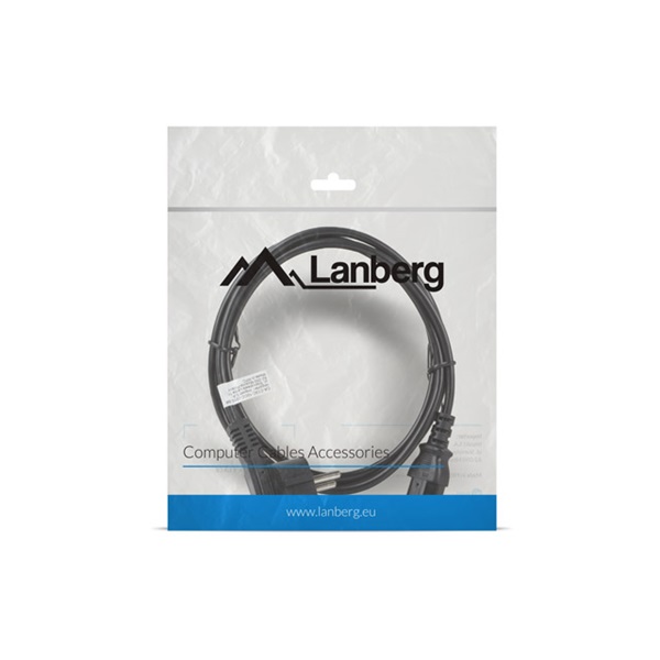 Lanberg 1,8m C13 - SCHUKO fekete hálózati kábel