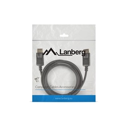 Lanberg 1,8m DisplayPort 4K apa - apa fekete kábel