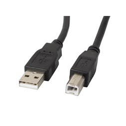 Lanberg 1,8m USB-A 2.0 apa - USB-B apa fekete ferritgyűrűs kábel