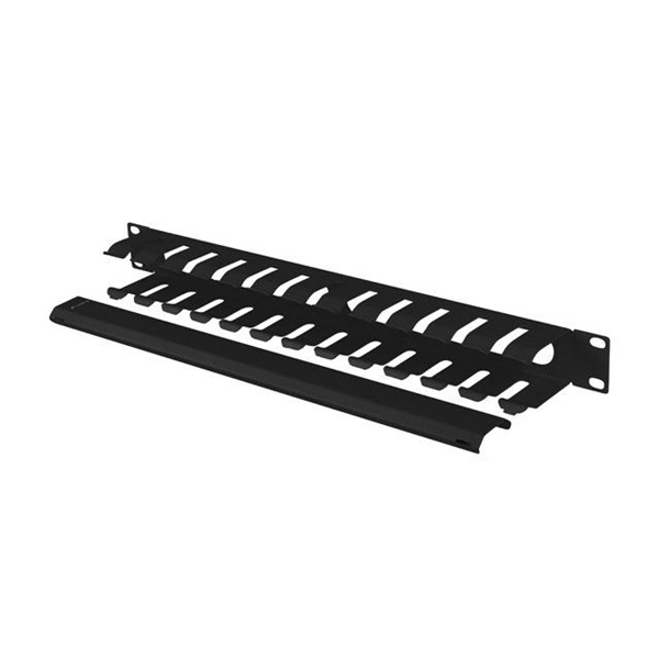Lanberg AK-1704-B 19" 1U fekete csatornás kábelbevezető