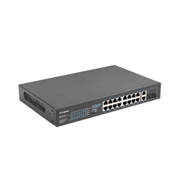 Lanberg RSFE-16P-2C-150 16x100Mbps PoE+ LAN 2x1GbE RJ45/SFP combo port nem menedzselhető PoE switch
