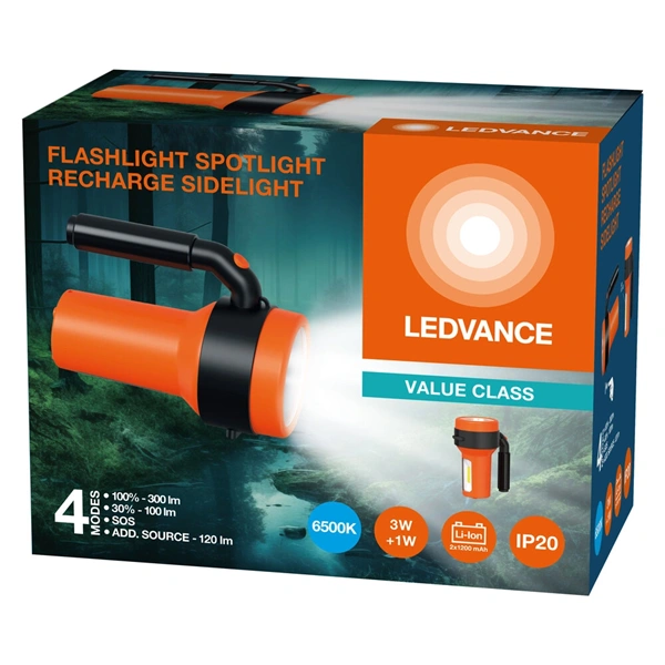 Ledvance akkumulátoros 3x DIM,powerb. zseblámpa