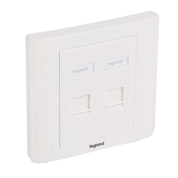 Legrand 632795 Linkeo 2xRJ45 keystone port fogadására süllyesztett szerelvény