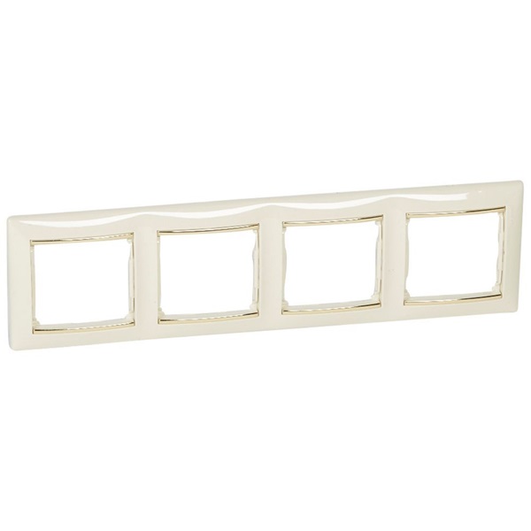 Legrand 774154 Valena elefántcsont / arany 4-es vízszintes keret