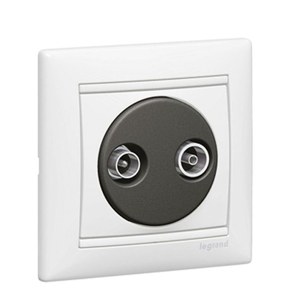 Legrand 774432 Valena végzáró 15dB fehér TV-RD antenna-csatlakozóaljzat