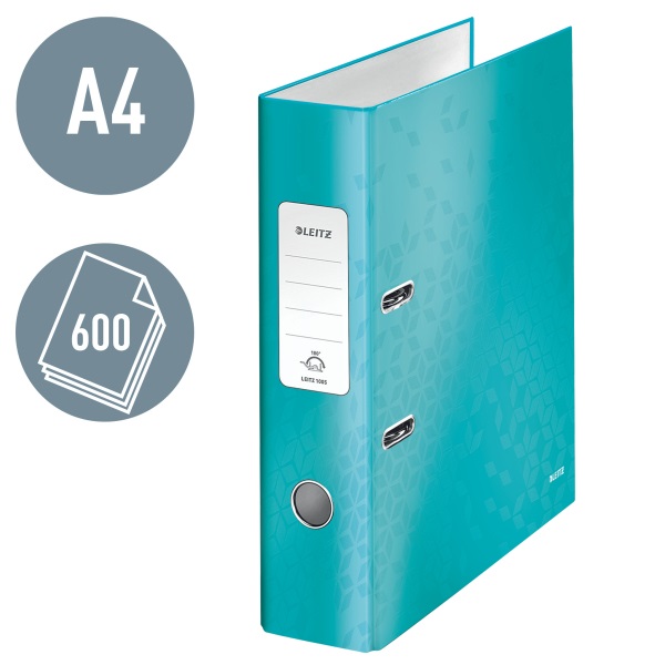 Leitz 180 fok Wow 8cm jégkék iratrendező