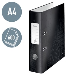 Leitz 180 fok Wow A4 8cm fekete iratrendező