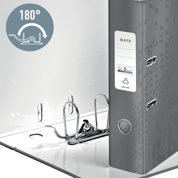 Leitz 180 fok Wow A4 8cm fekete iratrendező