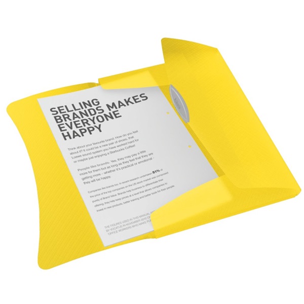 Esselte Vivida A4 műanyag sárga gumis mappa