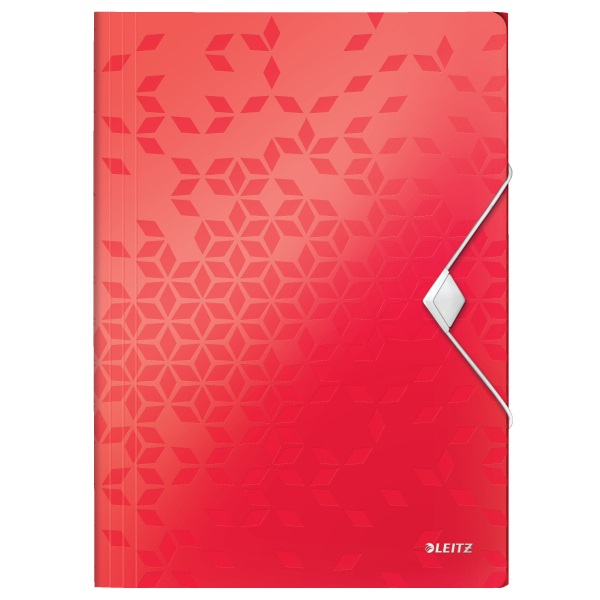 Leitz WOW A4 pp piros gumis mappa