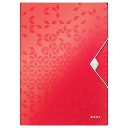 Leitz WOW A4 pp piros gumis mappa