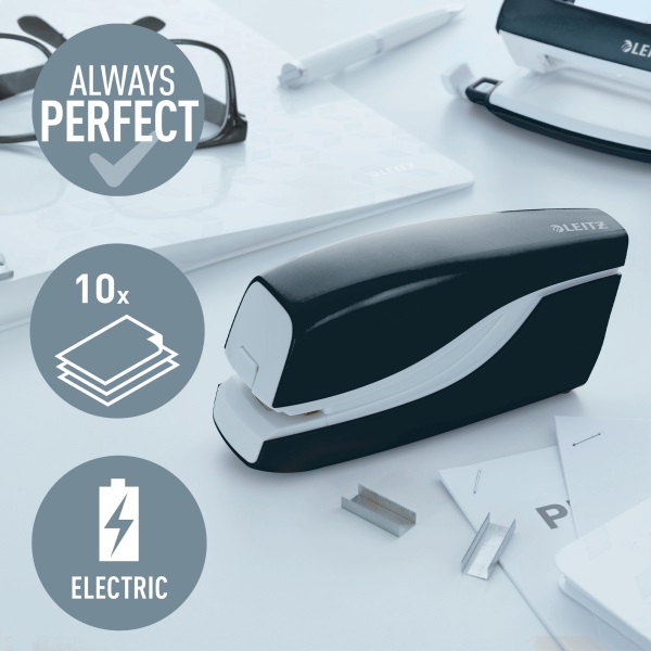 Leitz WOW elemes elektromos fekete tűzőgép